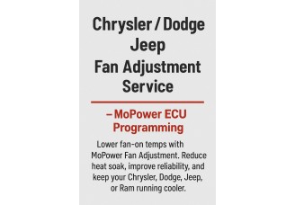Chrysler / Dodge / Jeep Fan Adjustment Service – MoPower ECU Programming